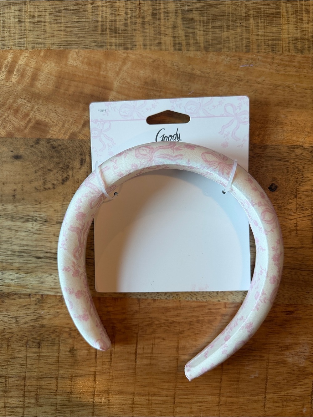 LoveShackFancy Cream and Pink Floral Padded Headband